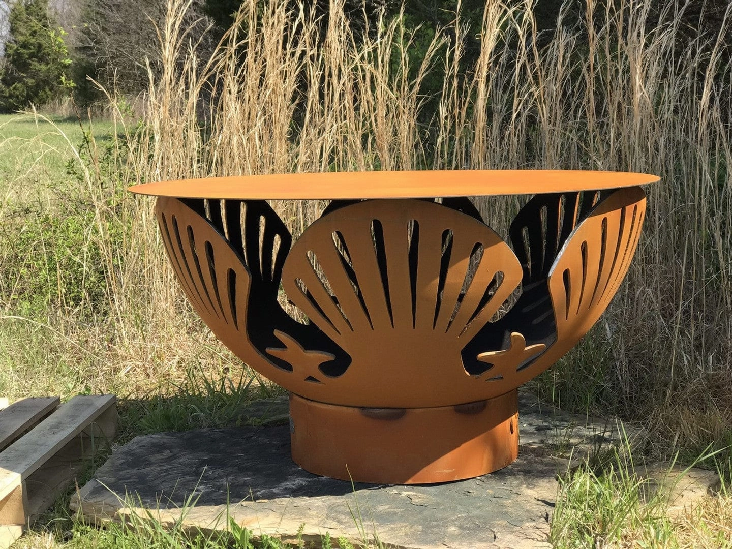 Fire Pit Art 43-inch Steel Table Top - SteelTop-43 (does not include fire pit)