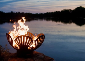 Fire Pit Art Barefoot Beach 42-inch Electric AWEIS Fire Pit Barefoot Beach - PENTA18-125K BTU-AWEISportable outdoor fire pit with lid