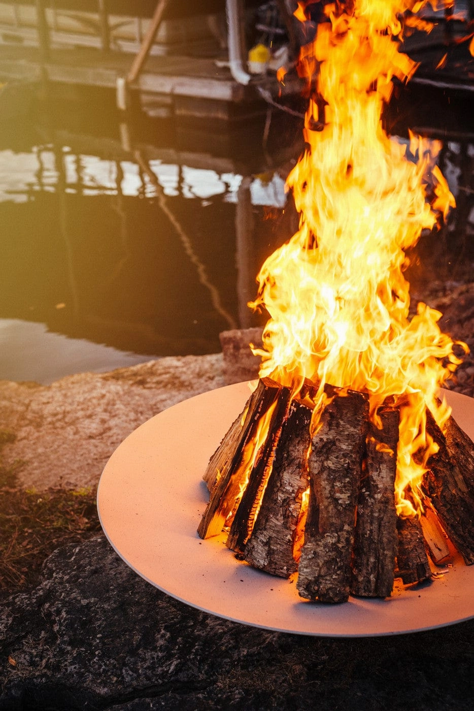 Fire Pit Art Bella Vita 70-inch Wood Burning Fire Pit - BV70