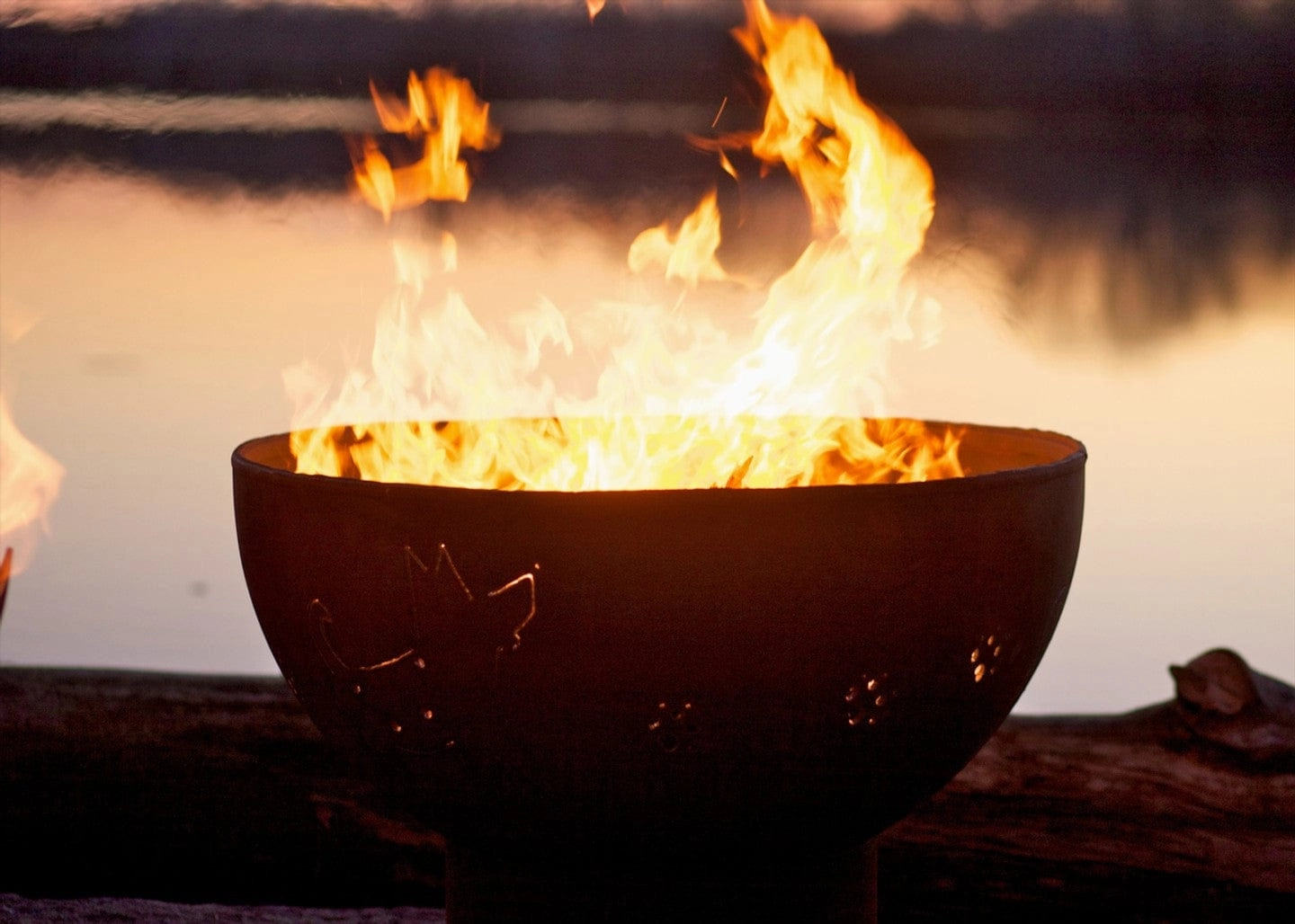 Fire Pit Art Funky Dog 36-inch Electric AWEIS Lit Fire Pit - Funky Dog-PENTA24-200K BTU-AWEISportable outdoor fire pit with lid