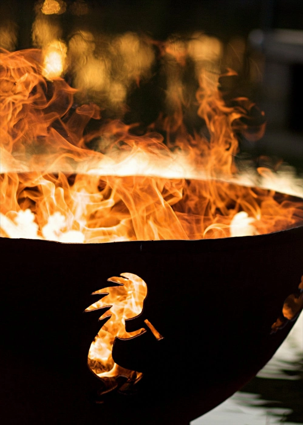 Fire Pit Art Kokopelli 36-inch Wood Burning Fire Pit - KO