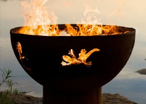 Fire Pit Art Kokopelli 36-inch Wood Burning Fire Pit - KOportable outdoor fire pit with lid