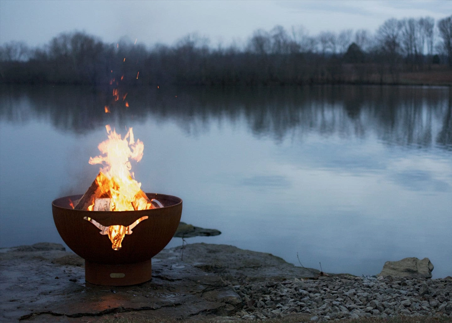 Fire Pit Art Longhorn 36-inch Gas Fire Pit