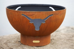Fire Pit Art Longhorn 36-inch Gas Fire Pitportable outdoor fire pit with lid