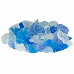 Firegear 10 Pound Light Blue Broken Glass for Fire Pits GL-LIGHTBLUE-10Fireproof mat for under fire pit