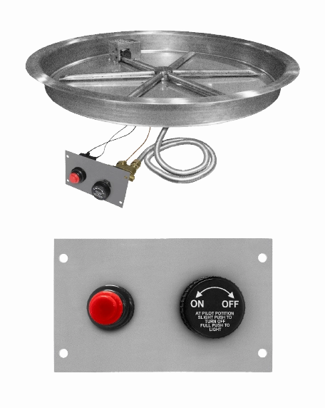 Firegear 25" Stainless Steel Round Pan Gas Fire Pit Insert FPB-25RBSTFS-Nportable outdoor fire pit with lid