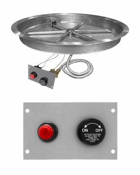 Firegear 25" Stainless Steel Round Pan Gas Fire Pit Insert FPB-25RBSTFS-Nportable outdoor fire pit with lid