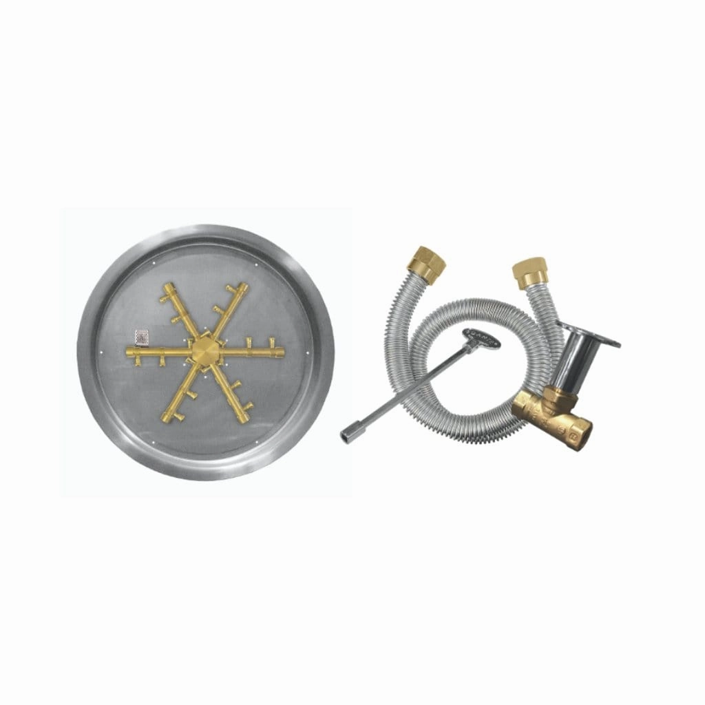 Firegear 25 Round Drop-In Pan Brass Burning Spur NG FPB-25RPSBR21MTportable outdoor fire pit with lid