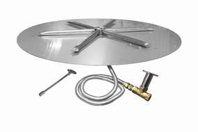Firegear 29" SS Round Disk Gas Fire Pit Insert FPB-29DBSTMSI-Nportable outdoor fire pit with lid