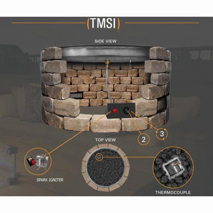 Firegear 29" SS Round Disk Gas Fire Pit Insert FPB-29DBSTMSI-N