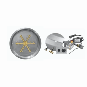 Firegear 33" Round Drop-In Pan Brass Burning Spur FPB-33RPSBR21AWSportable outdoor fire pit with lid