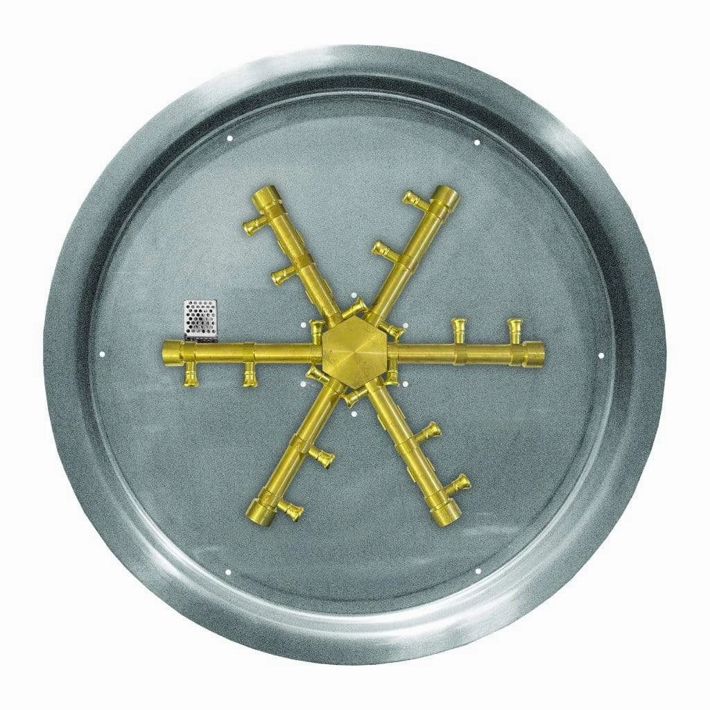 Firegear 33" Round Drop-In Pan Brass Burning Spur FPB-33RPSBR21AWS