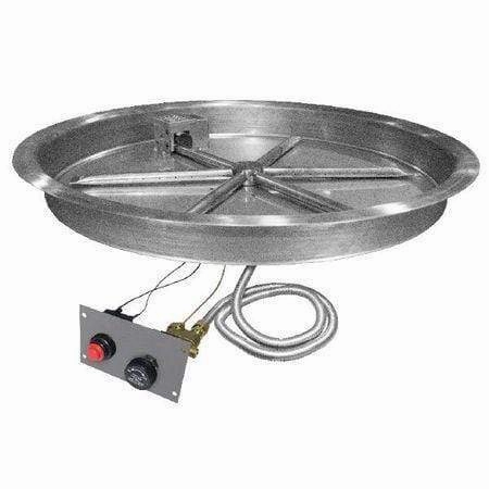 Firegear 33" Stainless Steel Round Pan Gas Fire Pit Insert FPB-33RBSTFS-N
