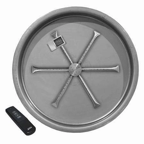 Firegear 33" Stainless Steel Round Pan Gas Fire Pit Insert FPB-33RBSTFS-Nportable outdoor fire pit with lid