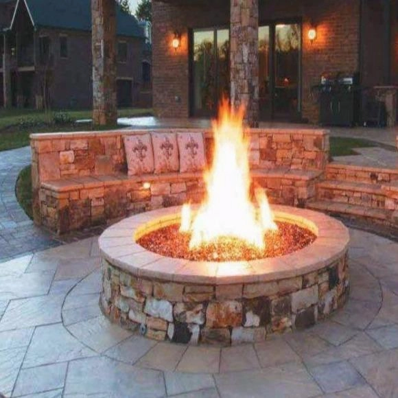Firegear 34" Round Disk Gas Fire Pit Insert FPB-34DBS31MT-N