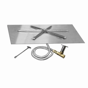 Firegear 34" Square Flat Pan Gas Fire Pit Insert FPB-34SFBSTMSI-Nportable outdoor fire pit with lid