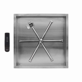 Firegear 38" Square Pan Gas Fire Pit Insert FPB-38SBSTMSI-Nportable outdoor fire pit with lid