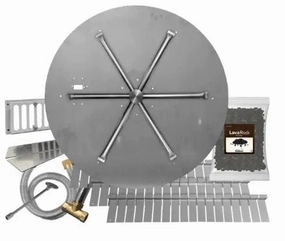 Firegear 44" Round Disk Paver Ready Gas Fire Pit Kit FPB-44DBS36MTN-PKportable outdoor fire pit with lid