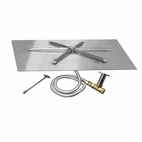 Firegear 46" SS Square Flat Pan Gas Fire Pit Insert FPB-46SFBS36MT-Nportable outdoor fire pit with lid