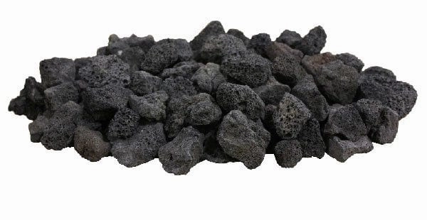 Firegear Black 40 pounds Lava Rock FG-LAVA-40Fireproof mat for under fire pit