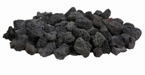 Firegear Black 40 pounds Lava Rock FG-LAVA-40Fireproof mat for under fire pit