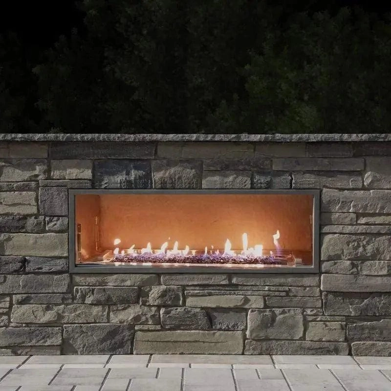 Firegear Kalea Bay 36" Outdoor Linear Gas Fireplace OFP-36LECOstone-look outdoor patio fireplace
