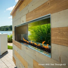 Firegear Kalea Bay 72" Outdoor Linear Gas Fireplace OFP-72LECOstone-look outdoor patio fireplace