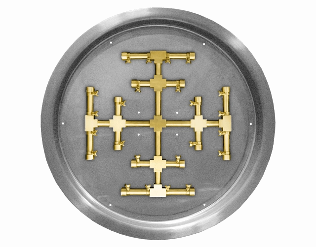 Firegear Pro Series 29-inch Snowflake Round Drop-In Gas Burner System - FPB-29RPSSF18portable outdoor fire pit with lid