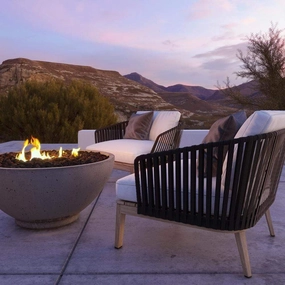 Firegear Sanctuary 2 Fire Pit Table SAN2-34DBSTPSIoutdoor fire table set with chairs