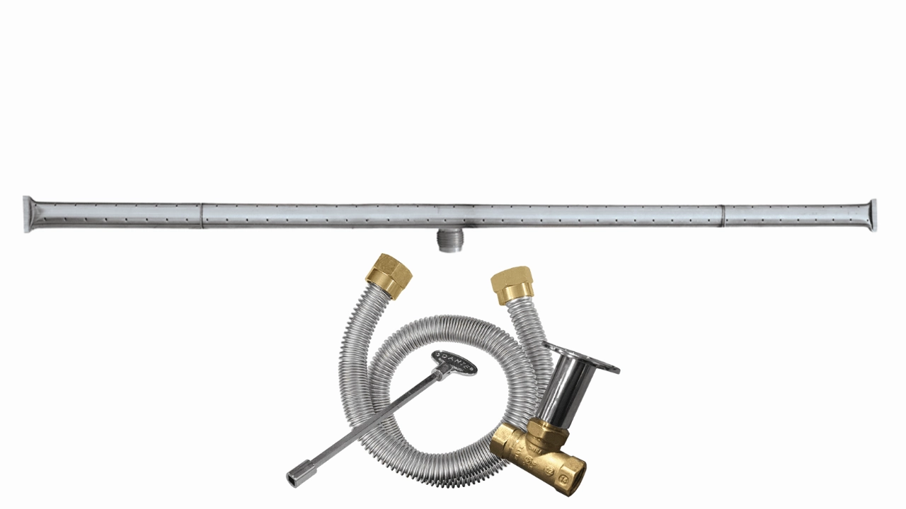 Firegear Stainless Steel 57-inch T Burner Kit FG-T-57SSKFireproof mat for under fire pit