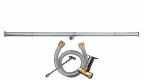 Firegear Stainless Steel 57-inch T Burner Kit FG-T-57SSKFireproof mat for under fire pit