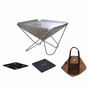 Fireplace Starter Set heavy-duty garden utility cart with handle