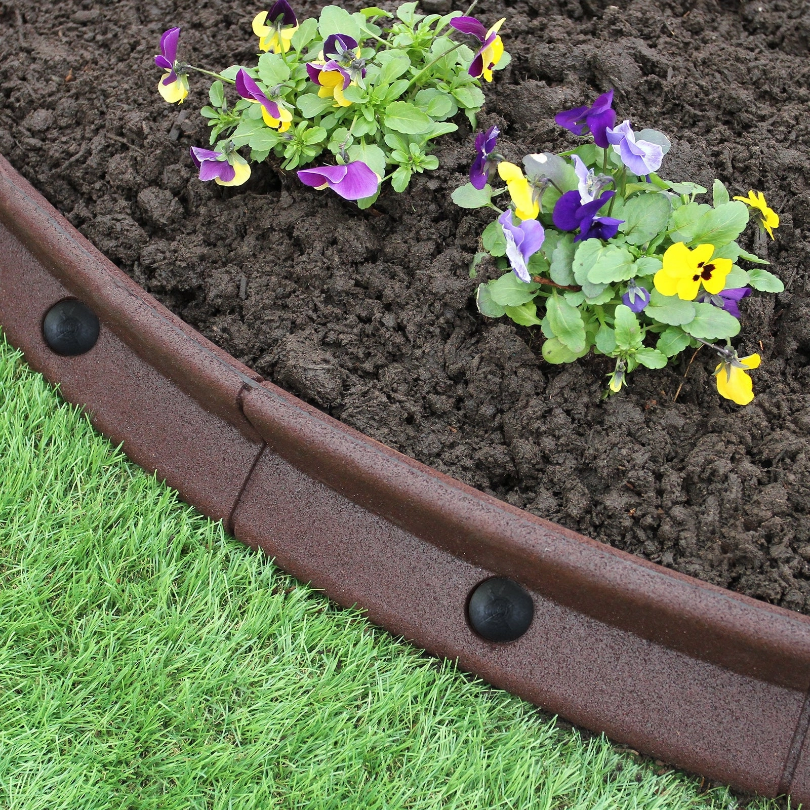 Flexible Lawn Edging Brown 1.2m x 40
