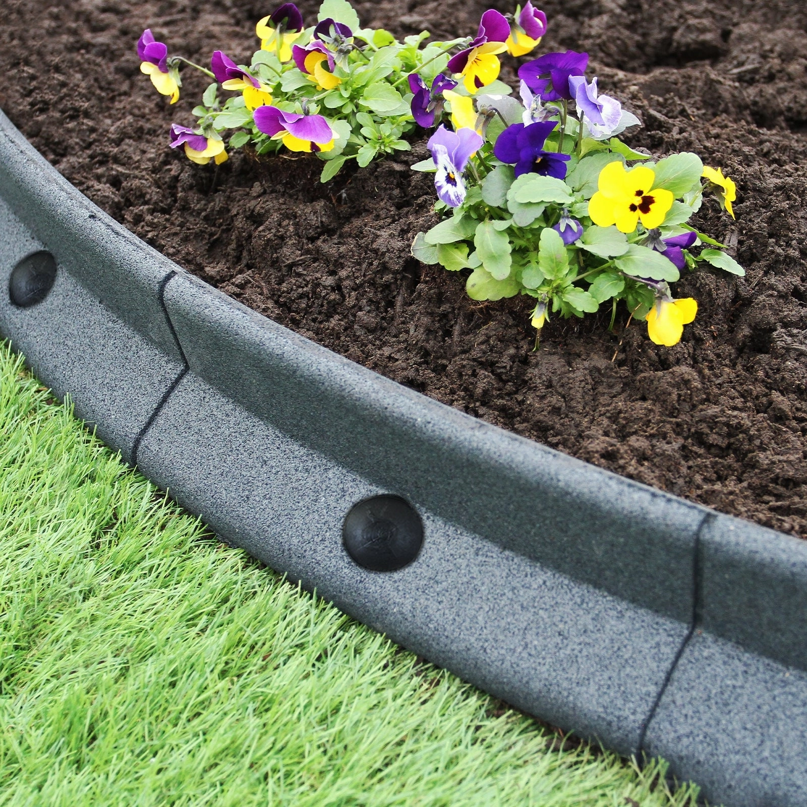 Flexible Lawn Edging Grey 1.2m x 22