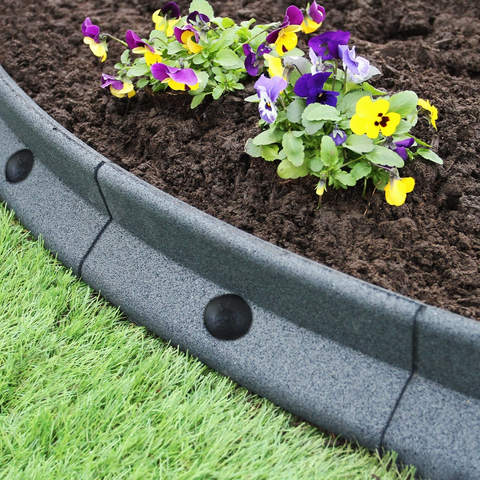 Flexible Lawn Edging Grey 1.2m x 26