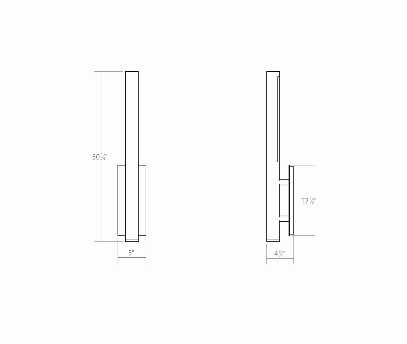 Flue LED Wall Sconce Textured Bronze