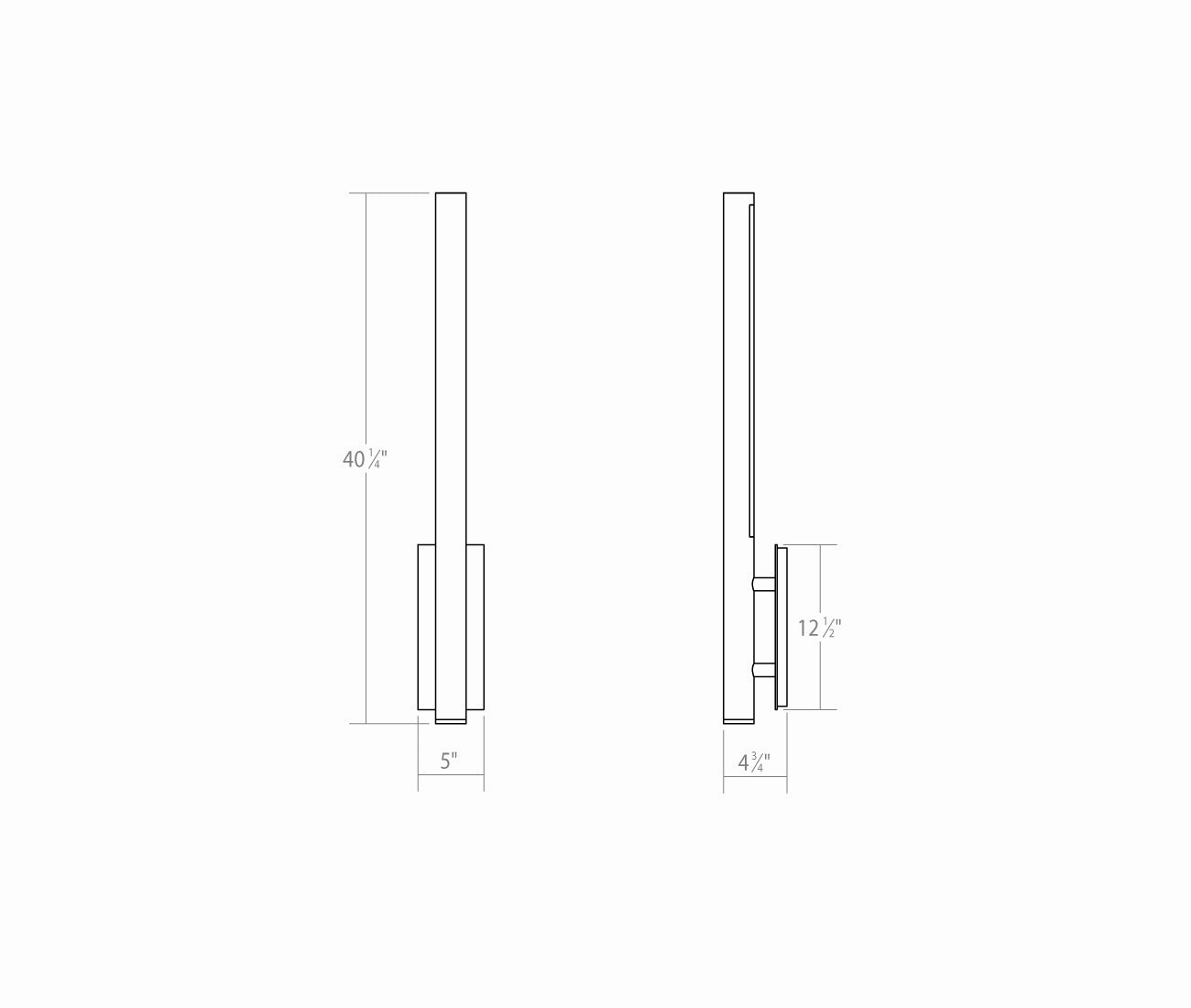 Flue LED Wall Sconce Textured Gray