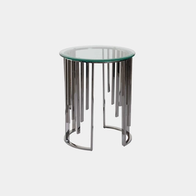 Flynn - Round Lamp Tableoutdoor side table for patio furniture