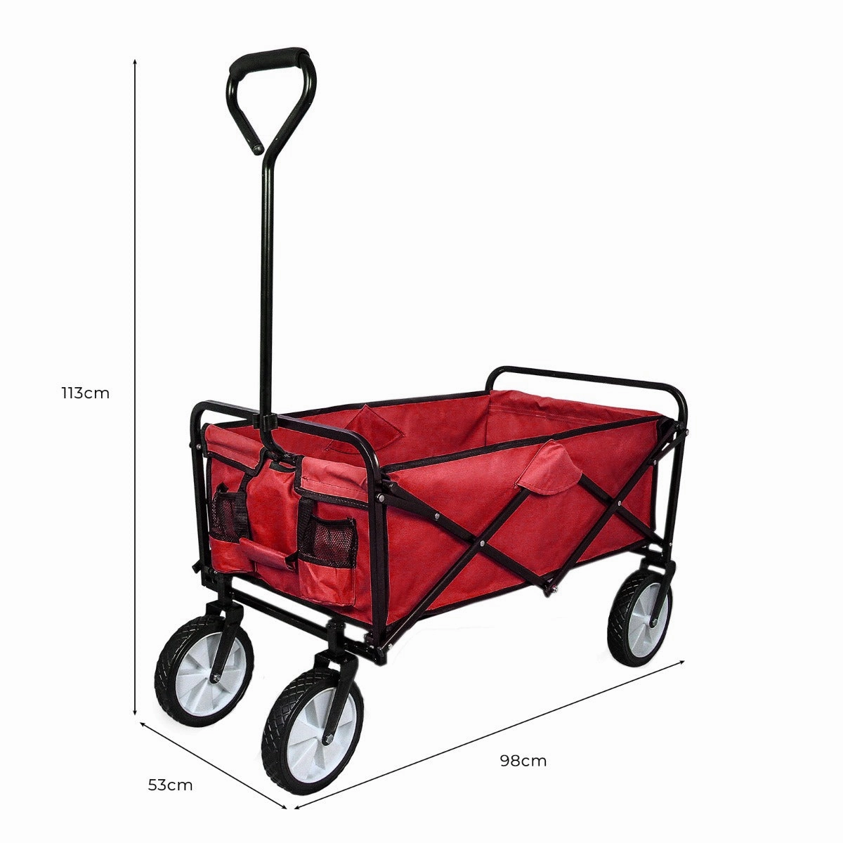 Foldable Garden Cart Red