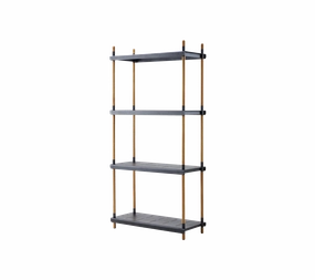 Frame shelving system, complete wall-mounted outdoor storage shelves