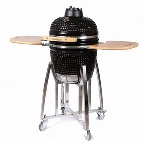Fresh Grills Kamado Charcoal BBQ Grill 18" - Maxi luxury outdoor cooking system setup