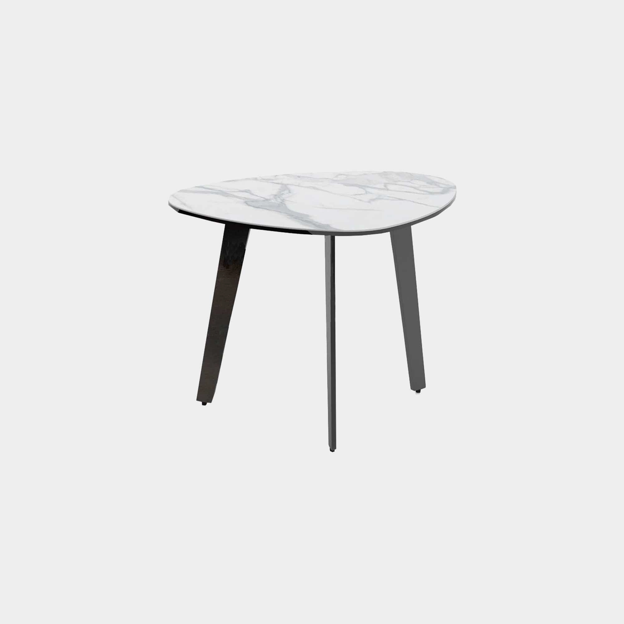 Freya - 43cm Side Table In Ceramic Matte Whiteoutdoor side table for patio furniture
