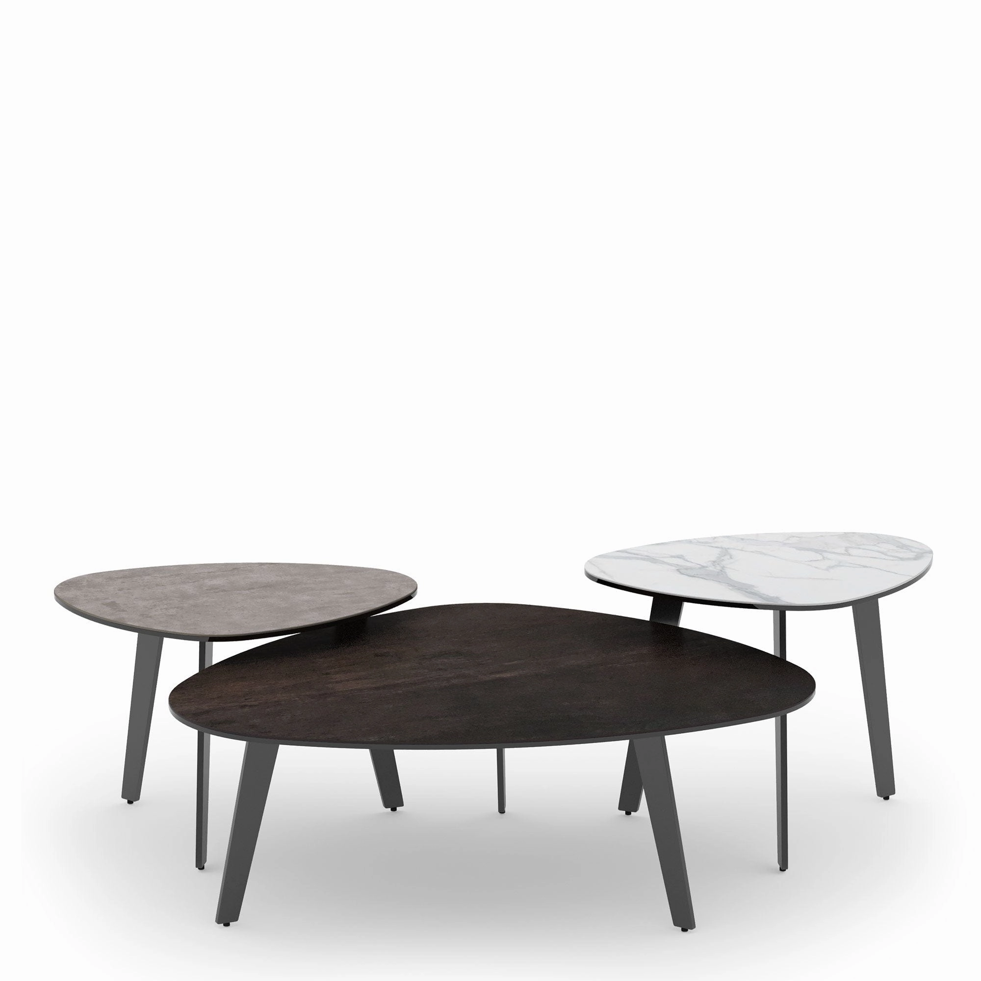 Freya - 43cm Side Table In Ceramic Matte White