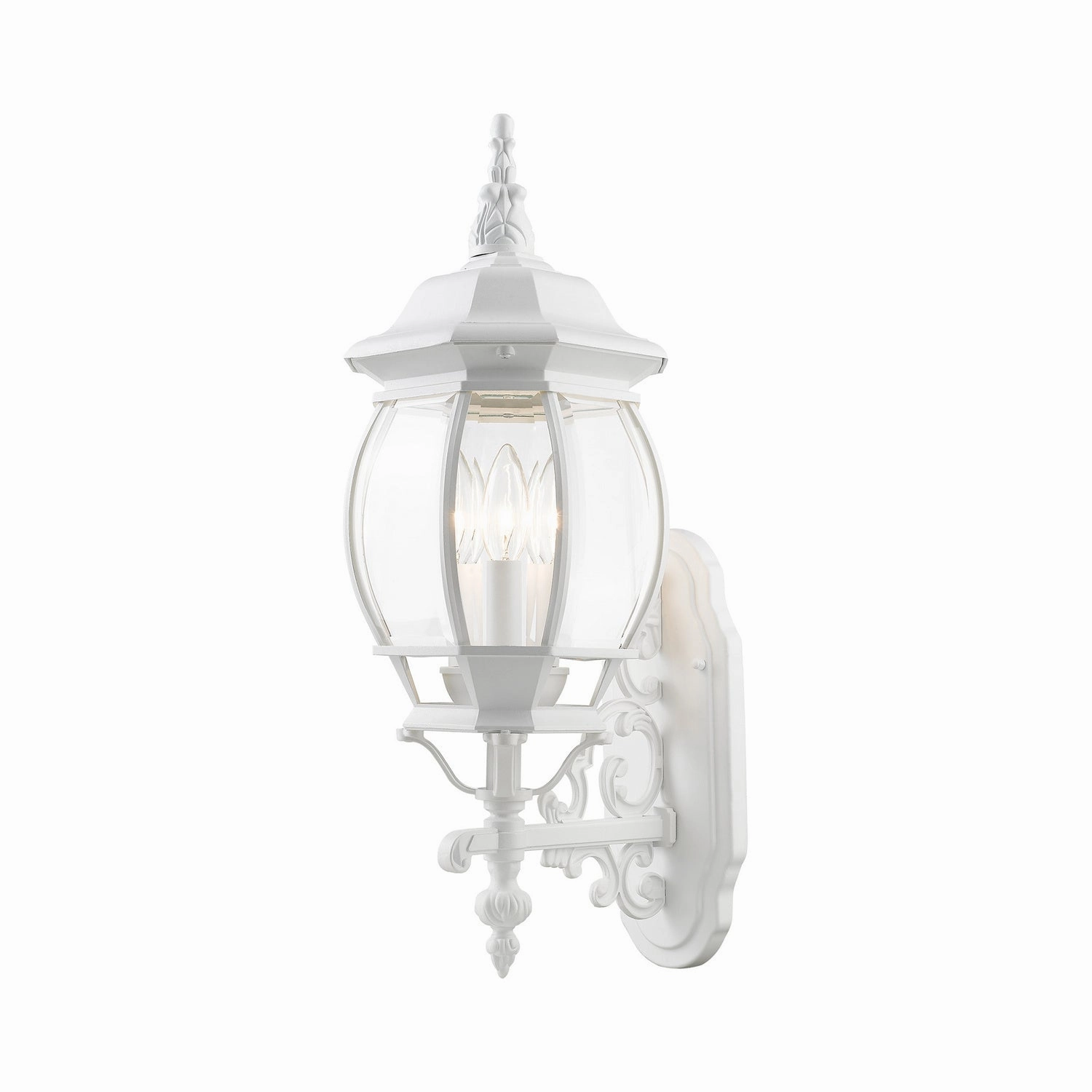 Frontenac Three Light Outdoor Wall Lantern Textured White