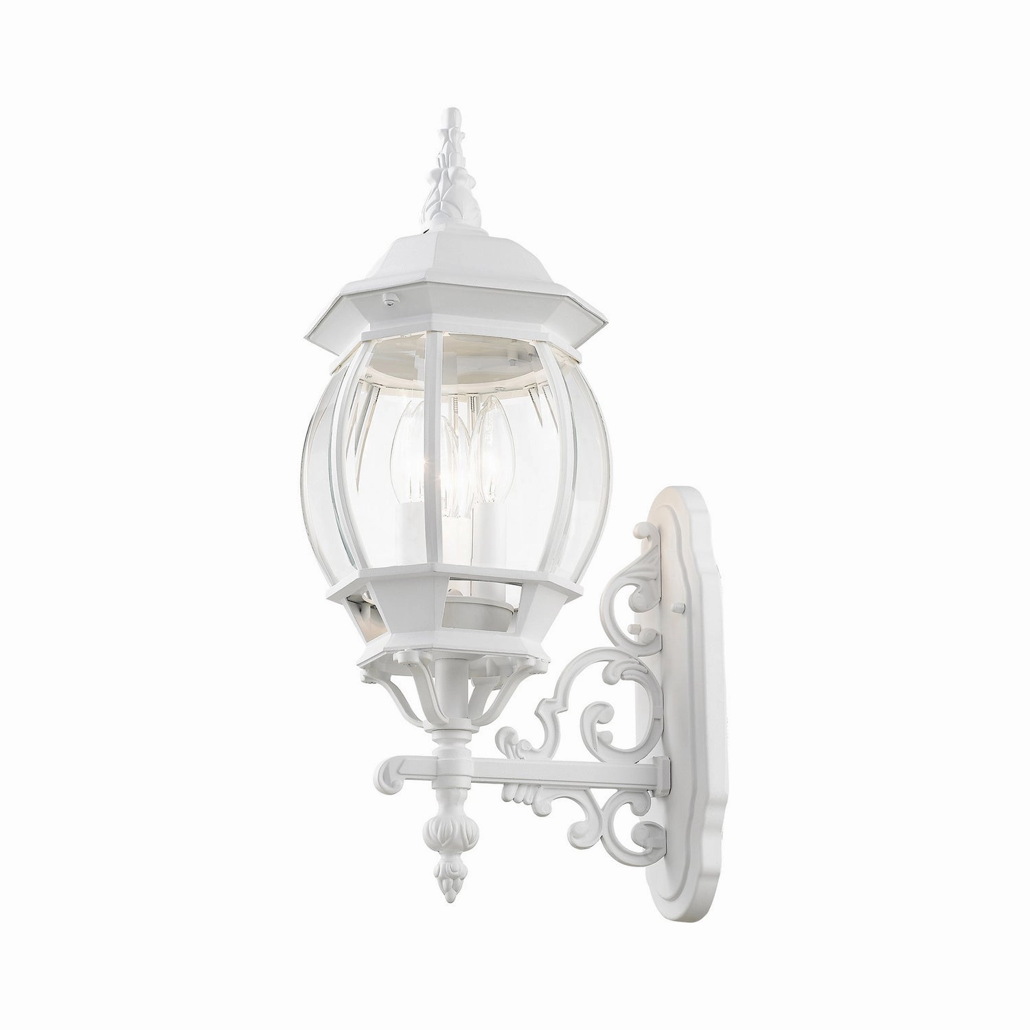 Frontenac Three Light Outdoor Wall Lantern Textured White