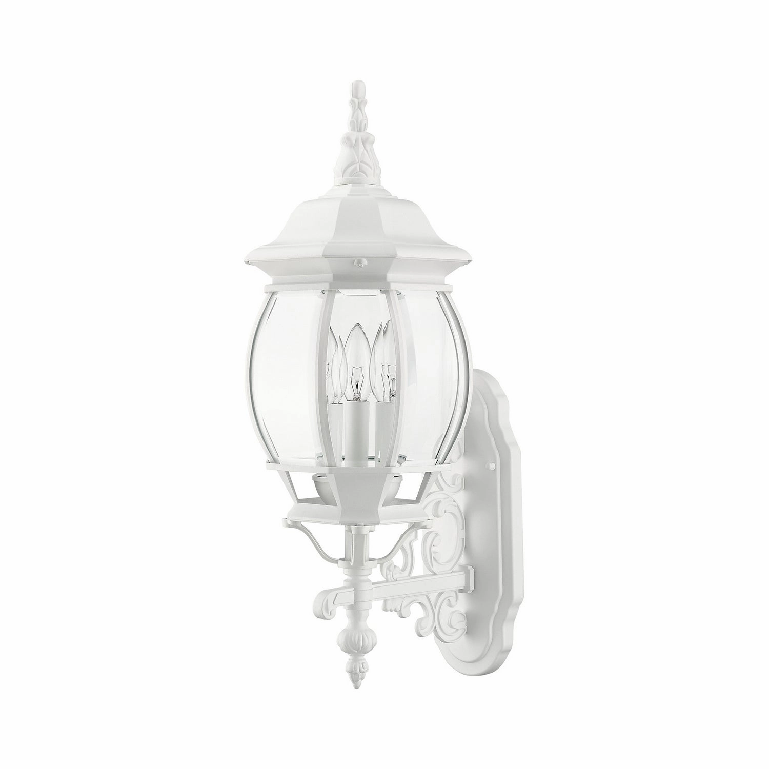Frontenac Three Light Outdoor Wall Lantern Textured White