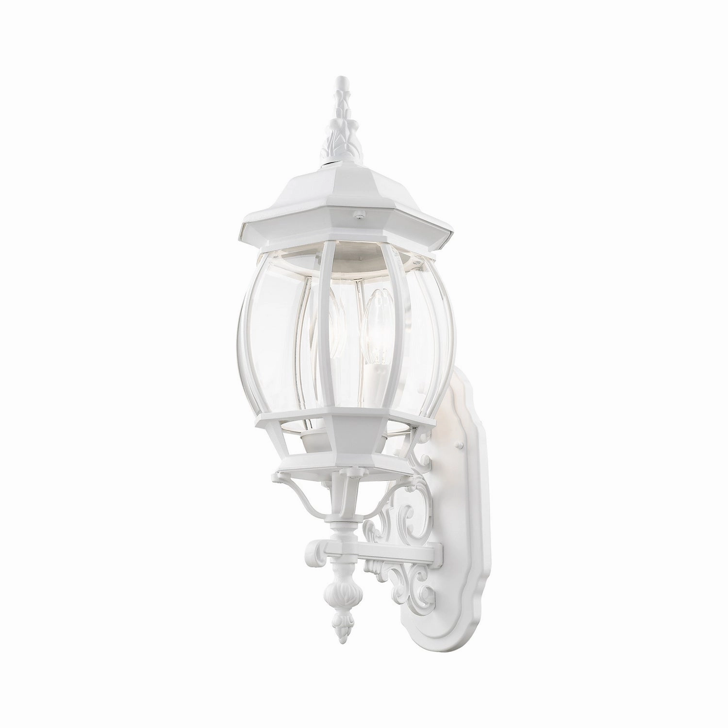 Frontenac Three Light Outdoor Wall Lantern Textured White