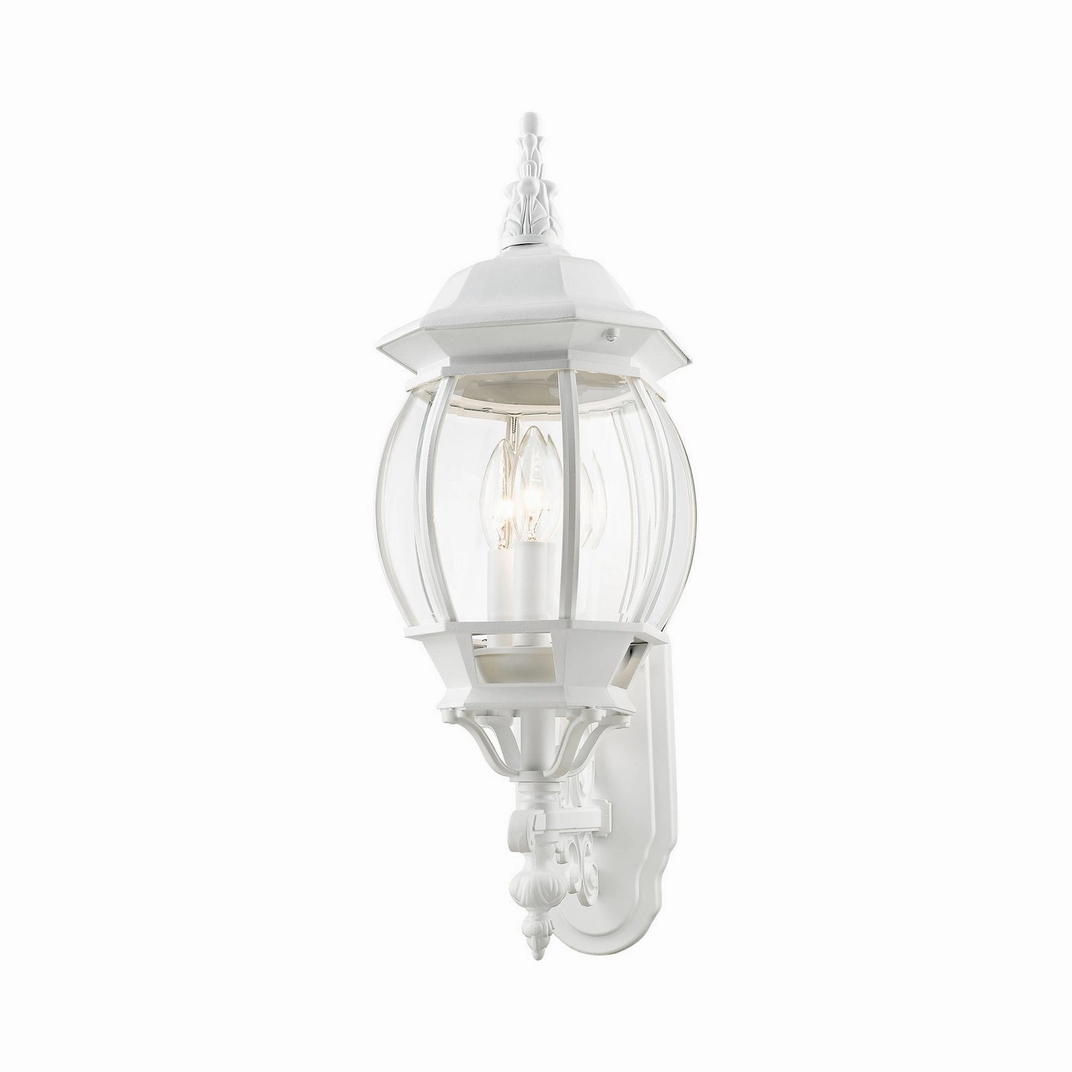 Frontenac Three Light Outdoor Wall Lantern Textured White