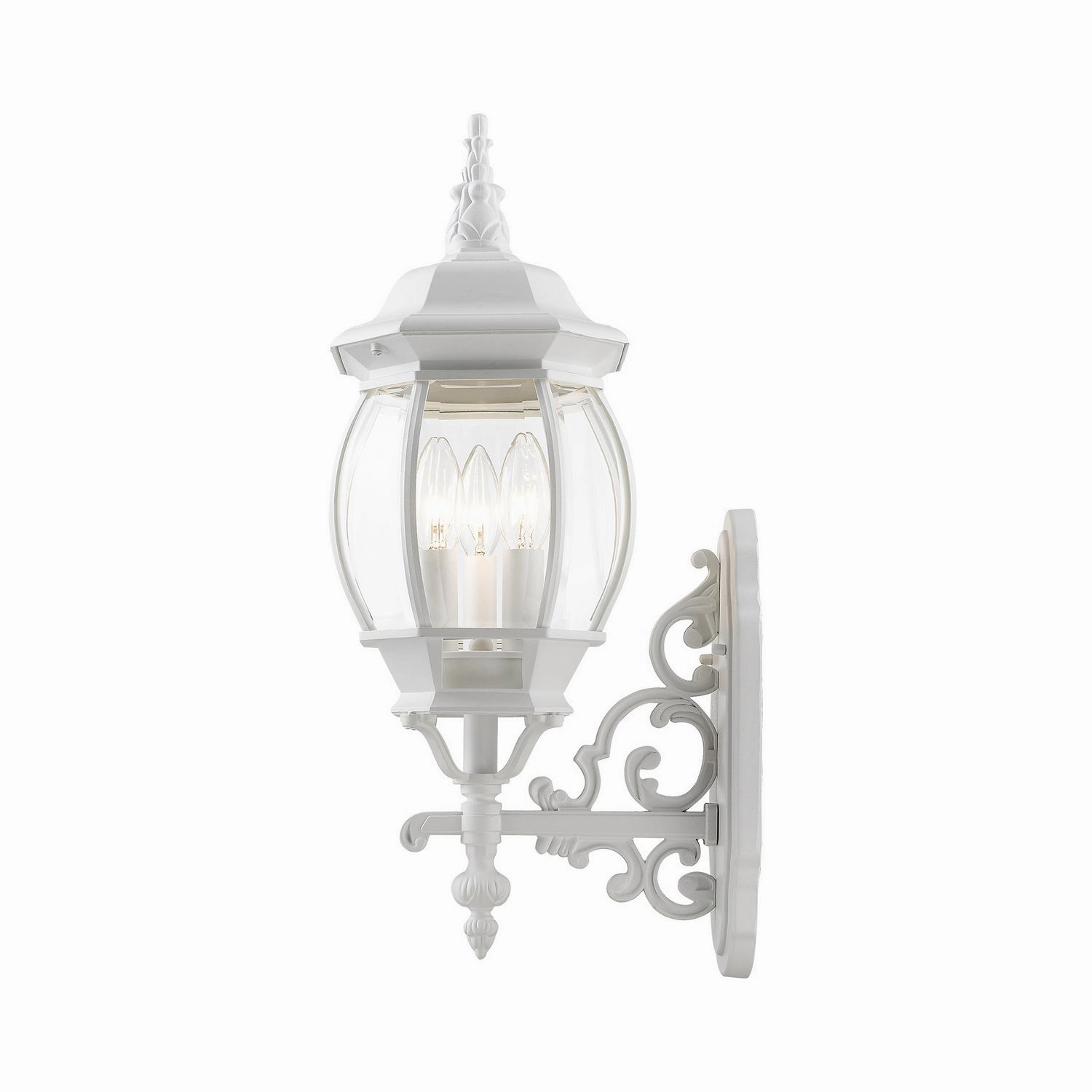 Frontenac Three Light Outdoor Wall Lantern Textured White