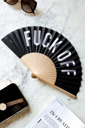 Fuck Off Wooden Fanoutdoor garden decorative ornaments